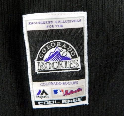 2014-15 קולורדו רוקיס 36 משחק השתמשו בג'רזי שחור BP אימוני אביב DP02040 - משחק גופיות MLB משומשות