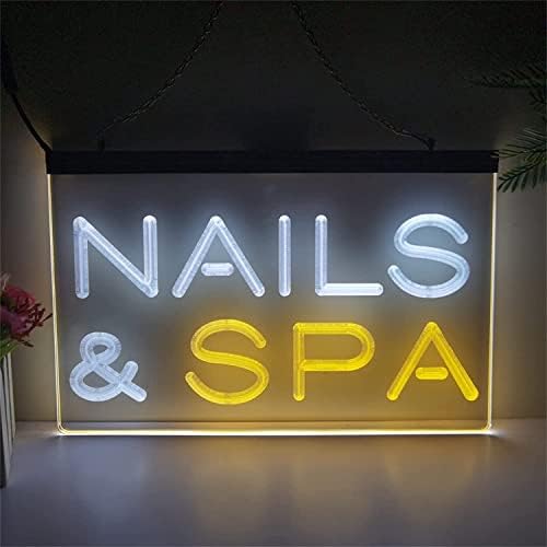 Dvtel Nails Spa Neon שלט, סלון יופי בהתאמה אישית תצוגת תפאורה אורות לילה אורות ניאון אקריליים,