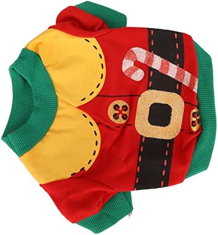 חולצת חג המולד של כלב פנו, תפרים משובחים חמים נוחים ללבוש לחתול תלבושות חג מולד מהירות לכלבים לגורים