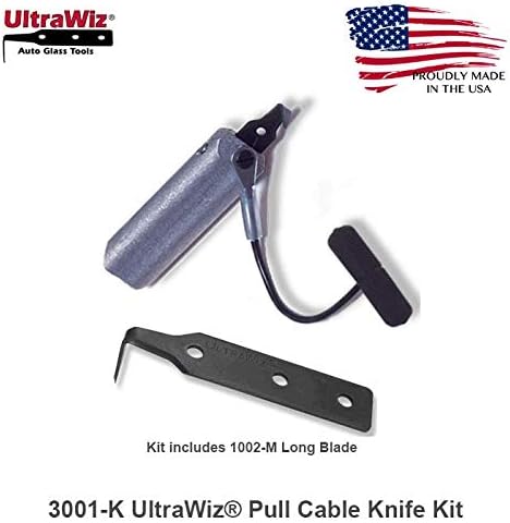 Ultrawiz 3001-K משיכה סכין סכין הסרת השמשה הקדמית כלי הסרת השמשה הקדמית ללא הגבלה. כלי הסרת AutoGlass