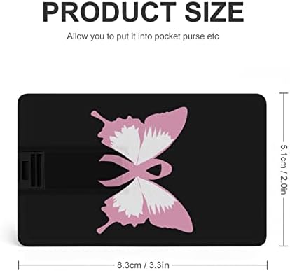 פרפרים של סרטן השד USB 2.0 מכריע פלאש מכריע זיכרון צורת כרטיס אשראי