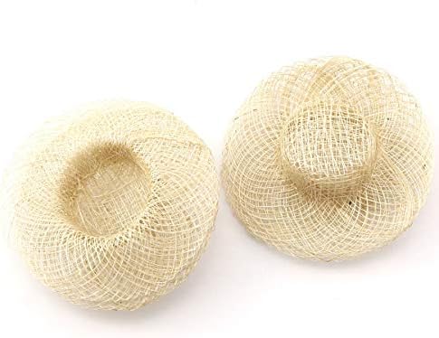 PZRT 6 יחידות כובעי קש מיני לאביזרי תכשיטים מלאכה DIY קישוט בגד 76 ממ