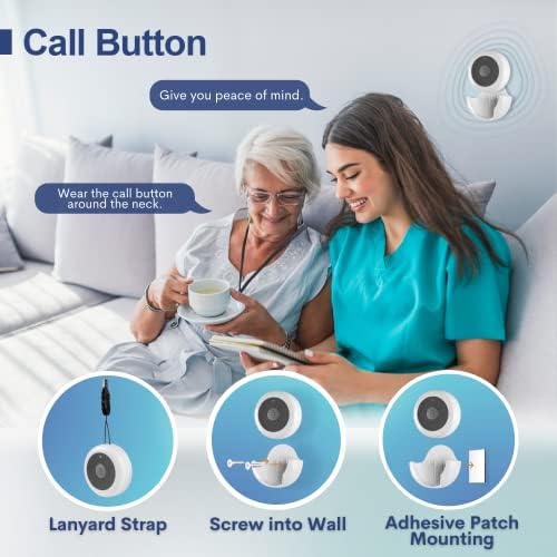 כפתור שיחה אלחוטי של Synlett עבור מערכת שיחות אלחוטית אחות מערכת שיחה מטפלת ביפר עבור קשישים קשישים