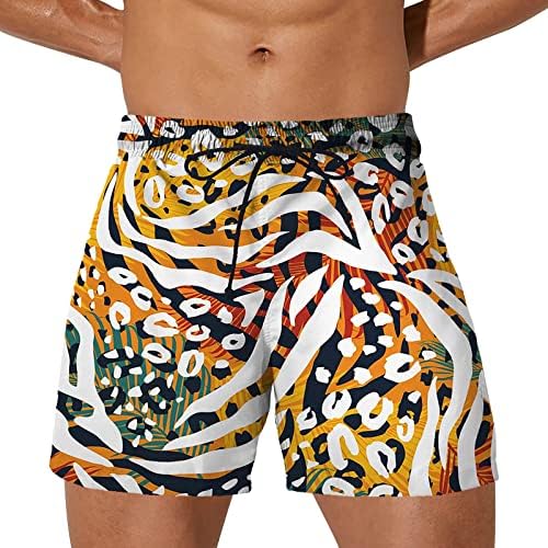 גברים של ביקיני בגדי ים לוגו מותאם אישית אופנה קיץ מכנסיים קצרים מזדמנים ללבוש גברים של בעלי החיים הדפס מנומר