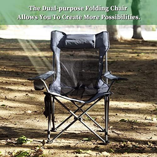 כיסא טרקלין קמפינג של קמפומול, כיסא קמפינג שכיבה ניידת, כיסא קמפינג מתקפל עם משענת רגל, משענת ראש