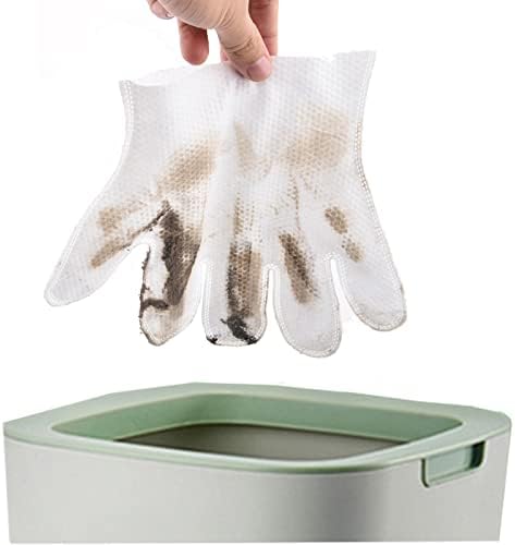 כפפות להסרת אבק של יוונדה, 20 חבילות כפפות מטליות אבק מיקרופייבר רחיץ וניתן לשימוש חוזר לניקוי