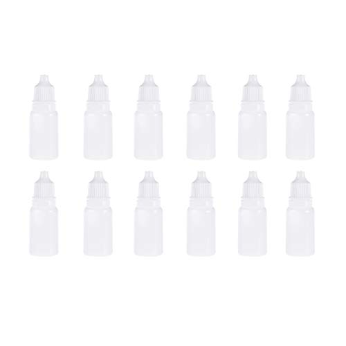 Exceart 12 יחידות 10 מל טפטפות נוזליות עין בקבוקי נוזלים מפלסטיק מיני נשירה בקבוקים לשעופה עם טפטפת