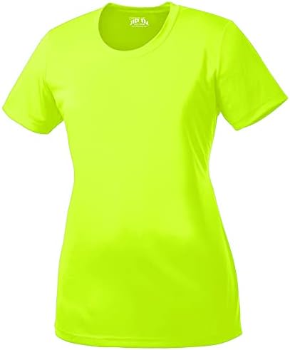 דרי-צייד חולצות טריקו אתלטיות עם נראות גבוהה בצבע ניאון לנשים במידות ס-4
