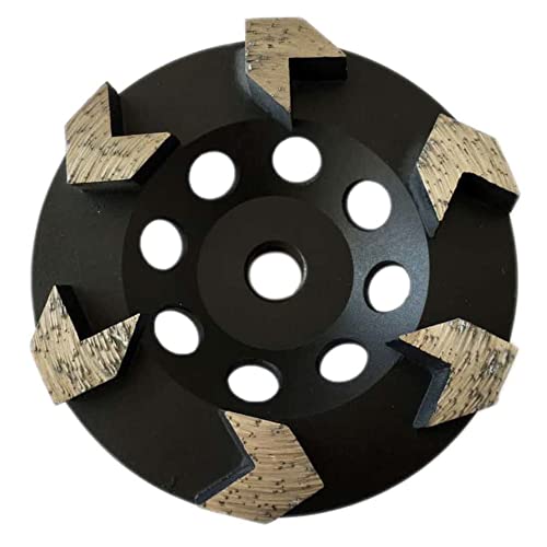 7 גלגלי שחיקת יהלומים בעלי ביצועים גבוהים לבטון, צבע, אפוקסי, מסטי, הסרת ציפוי, 30/40 חצץ, T-segments, 5/8