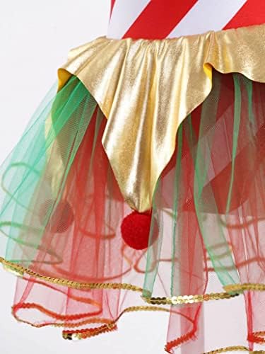 TSSOE ילדים בנות תלבושות חג מולד קנדי ​​קני טוטו שמלת בלרינה בלט שמלת ריקוד שמלת חג המולד שמלת מסיבת