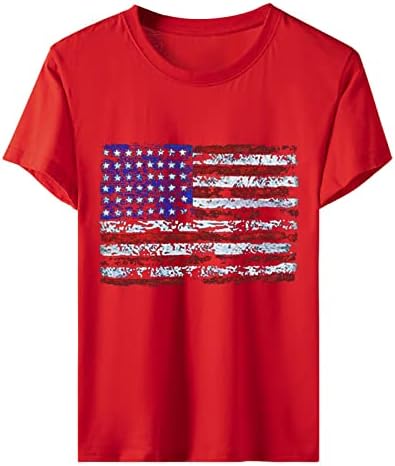 בתוספת גודל חולצות לנשים חולצות אמריקאי דגל חולצות ארהב דגל גרפי חולצה 4 יולי טי חולצות פטריוטית
