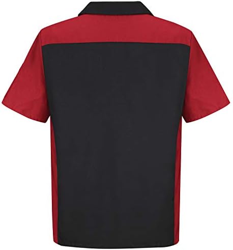 אדום קאפ גברים של ריפסטופ צוות חולצה, קצר שרוול