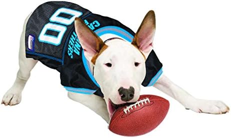 ג ' רזי כלבים של קרוליינה פנתרס, מידה: אקס-לארג. תחפושת ג ' רזי כדורגל הטובה ביותר עבור כלבים &