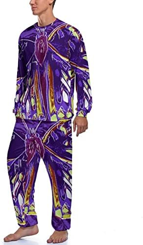 מופשט אמנות פרפר גברים של פיג 'מה סט ארוך שרוול סוודר הלבשת רך טרקלין סט פיג' מה עבור בית נסיעות