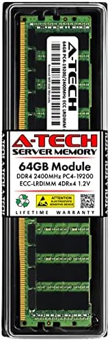 זיכרון זיכרון A -Tech 64GB עבור Supermicro X10DAC - DDR4 2400MHz PC4-19200 ECC עומס מופחת LRDIMM 4DRX4