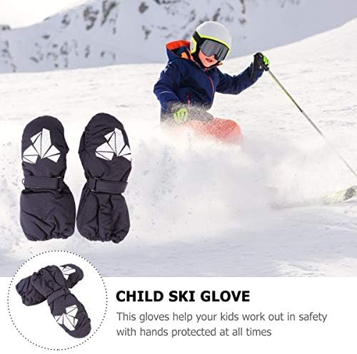 1 זוגות ילדי חורף חם סקי כפפות עמיד בפני רוח כפפות החלקה שלג כפפות-