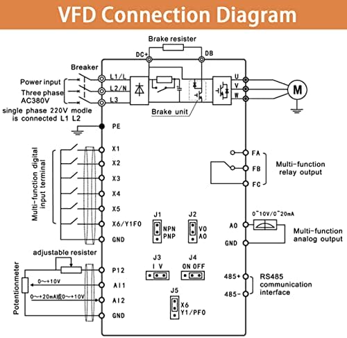 ממיר QNK VFD יחיד ל -3 מהפזה כונן תדר משתנה 5.5KW 7.5 כס CNC ציר בקר מהירות מנוע 220 וולט AC 25A