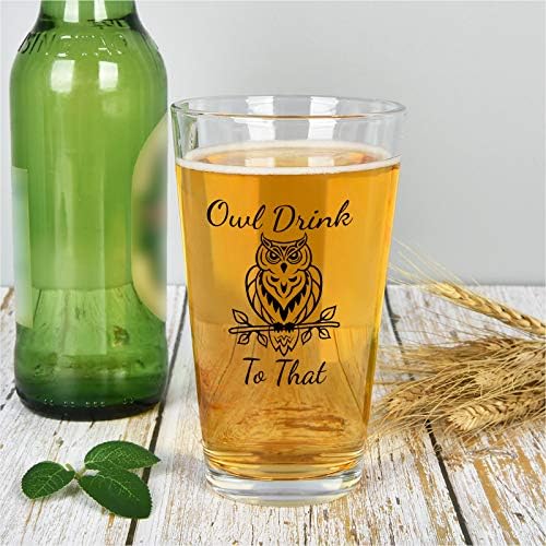משקה ינשוף מודונפי לכוס הבירה ההיא 15 עוז, כוס בירה ינשוף ייחודית עבורו חבר שלה ינשוף מאהב זוג משפחתי,