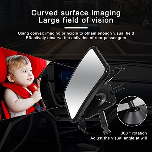 JESENY 1 PC מכונית מראה מושב אחורי לתינוק, מכונית מסתובבת 360 מעלות