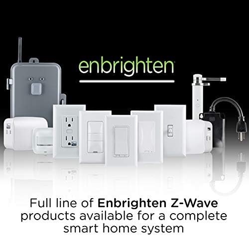 Enbrighten Z-Wave Smart Rocker מתג אור עם QuickFit ו- SimpleWire, 3-כיוונים מוכנים, עובד עם אלקסה, עוזר גוגל,