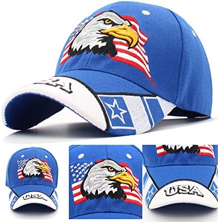 אופנה ארהב נשר אמריקאי דגל בייסבול כובע רקום אמריקה ארהב כדור כובע 3 ד רקמת מתכוונן כותנה כובע