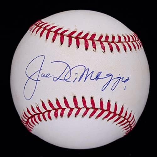 מודגש ג'ו דימג'יו חתום בייסבול OAL JSA LOA XX49130 מנטה מדורגת 9 - כדורי בייסבול עם חתימה