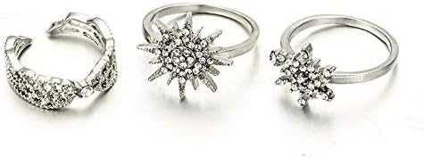 נשים טבעת יהלומי יהלומי אופנה סט ורוח כל טרי טבעת גברים סיכת שרף פרח טבעת