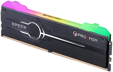 Proxmem Spear DDR5 RAM RGB 32GB 5600MT/S 1.2V CL36-36-36 288 PIN ערכת זיכרון שולחן עבודה-שחור