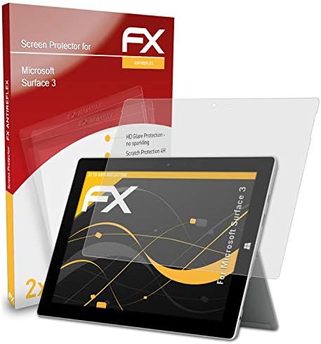 מגן מסך Atfolix התואם לסרט הגנת המסך של Microsoft Surface 3, סרט מגן FX אנטי-רפלקטיבי וסופג הלם