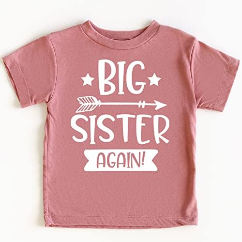 חץ אחות גדולה שוב חולצות הודעה על אחים לתלבושות אחים לתינוקות ופעוטות