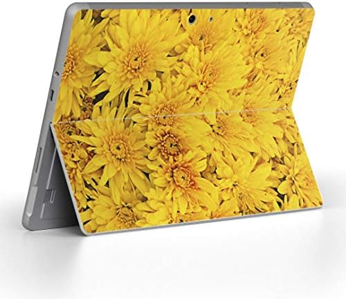 כיסוי מדבקות Igsticker עבור Microsoft Surface Go/Go 2 אולטרה דק מגן מדבקת גוף עורות 002624 קמח פרחים צילום צהוב
