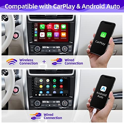 CGOGC Android 10 רדיו CAR תואם ל- Android Auto Auto Wireless Carplay עבור Teana Altima 2013 2014