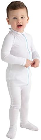 לעטוף-להרגיע אקזמה בגדים לפעוטות - לבן ארוך שרוול בגד גוף לילדים צעירים-גירוד הקלה, במיוחד רך, וידידותית לסביבה