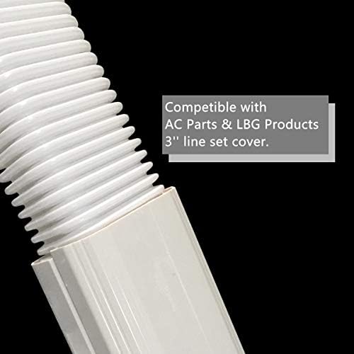 מוצרי LBG 3 צינור גמיש, אביזרים של ערכת צינורות כיסוי קווי PVC דקורטיביים למזגן מרכזי, משאבת חום, פיצול מיני