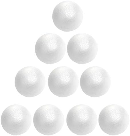 עיצוב וינטג 'גנרי גנרי 10 יחידים כדורי מלאכה לבנים כדורי קצף קלקר קוטביים קישוט עגול חג מולד ראייה לעיצוב ביתי