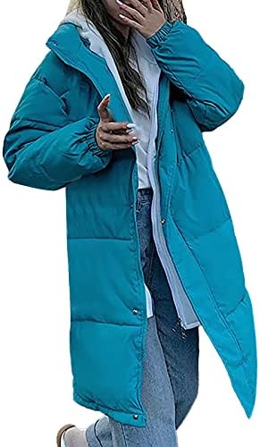 Prdecexlu סתיו קמפינג ז'קט מזדמן נשים שרוול ארוך בתוספת כותנה כותנה מעיל חם בכושר בצבע אחיד מעילי רוכסן דש