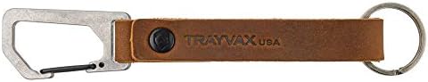 TrayVax Clip Crabiner Carabiner מחזיק מפתחות נירוסטה, חום בהיר