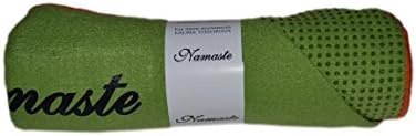 Namaste Slidess Premium Premium Premium בגודל מגבת עם אחיזה ללא החלקה; דשא ירוק;