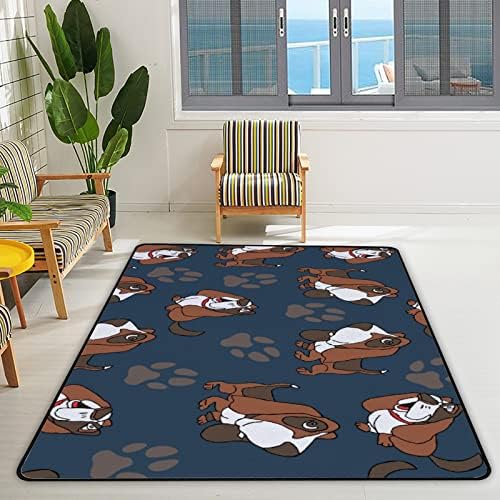 שטיח שטיח רך של צינגצה שטיחים גדולים, כפות כלבים של כלב באסט נוחות שטיח מקורה, מחצלת משחק לתינוקות לחדר