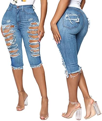 ג'ינס דק גוף גוף נשים נשים מזדמן הכנס כיסים ג'ינס מכנסיים קצרים אישיות סקסית ביגוד ג'ינס קרוע וינטג '